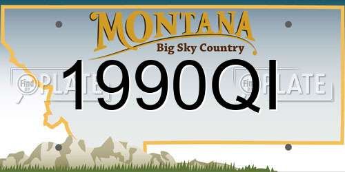 1990QI Montana License Plate