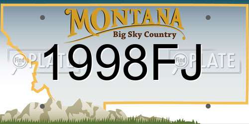 1998FJ Montana License Plate