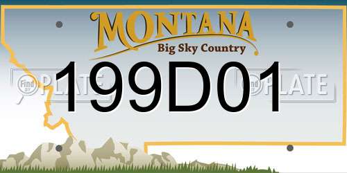 199D01 Montana License Plate