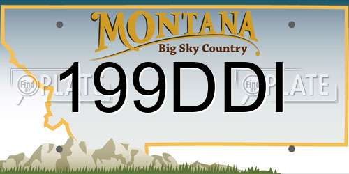 199DDI Montana License Plate