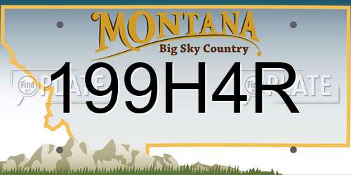 199H4R Montana License Plate