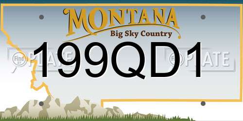 199QD1 Montana License Plate