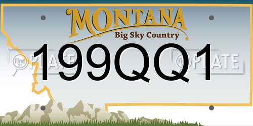 199QQ1 Montana License Plate