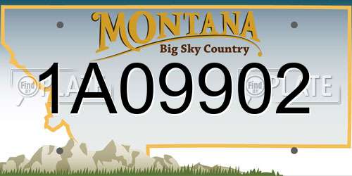 1A09902 Montana License Plate