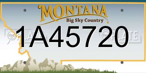1A45720 Montana License Plate