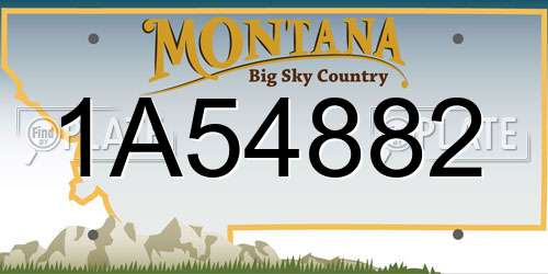 1A54882 Montana License Plate