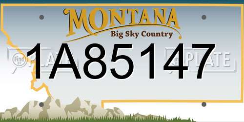 1A85147 Montana License Plate
