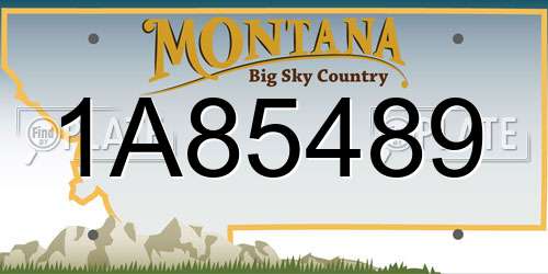 1A85489 Montana License Plate