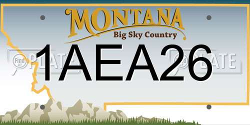 1AEA26 Montana License Plate