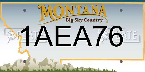 1AEA76 Montana License Plate