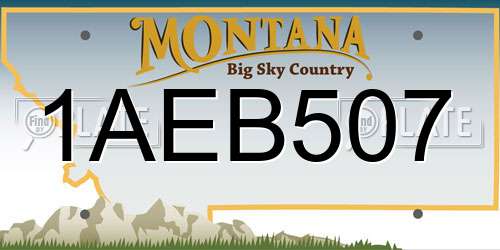 1AEB507 Montana License Plate