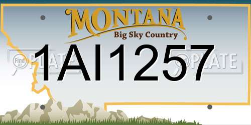 1AI1257 Montana License Plate