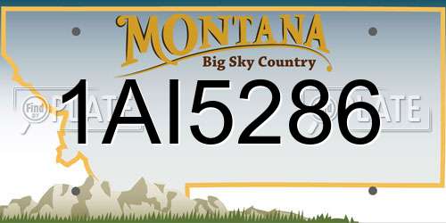 1AI5286 Montana License Plate