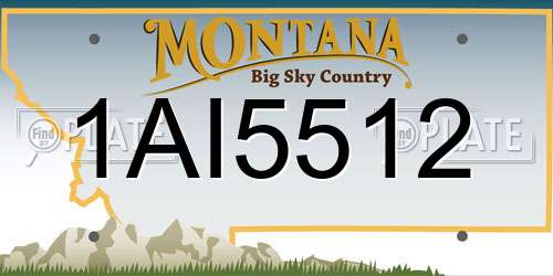 1AI5512 Montana License Plate