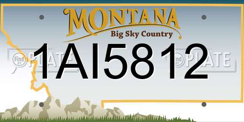1AI5812 Montana License Plate