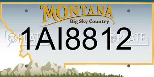 1AI8812 Montana License Plate