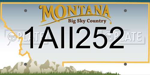 1AII252 Montana License Plate