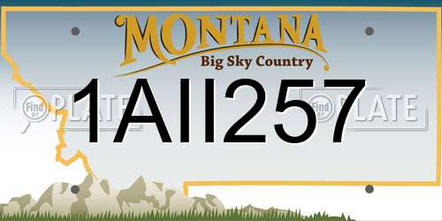 1AII257 Montana License Plate