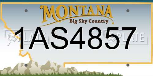 1AS4857 Montana License Plate