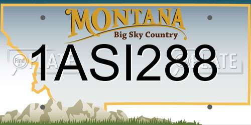 1ASI288 Montana License Plate