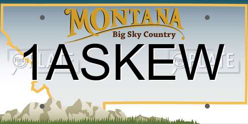 1ASKEW Montana License Plate