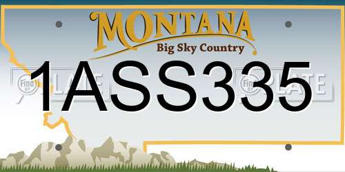 1ASS335 Montana License Plate