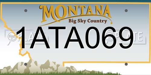 1ATA069 Montana License Plate