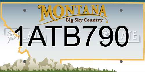 1ATB790 Montana License Plate