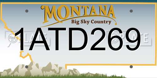 1ATD269 Montana License Plate
