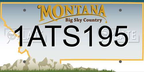 1ATS195 Montana License Plate