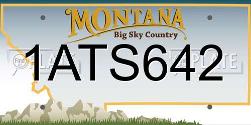 1ATS642 Montana License Plate
