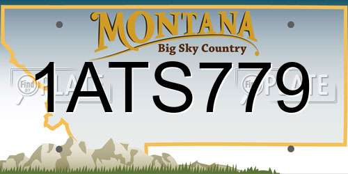 1ATS779 Montana License Plate