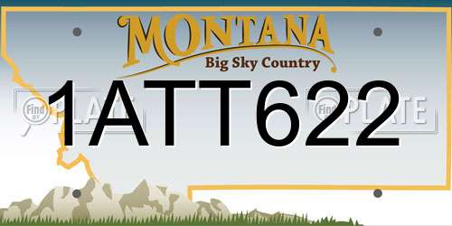 1ATT622 Montana License Plate