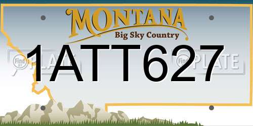 1ATT627 Montana License Plate