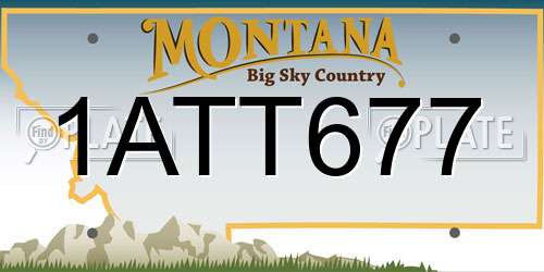 1ATT677 Montana License Plate