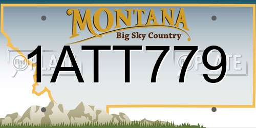 1ATT779 Montana License Plate