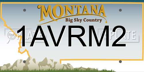 1AVRM2 Montana License Plate