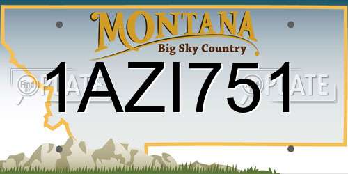 1AZI751 Montana License Plate
