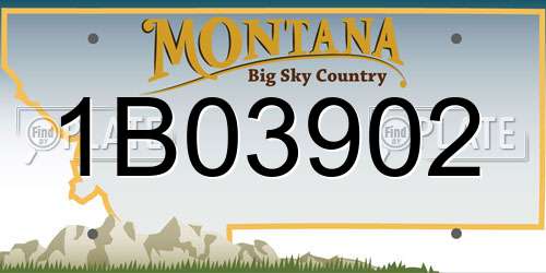 1B03902 Montana License Plate