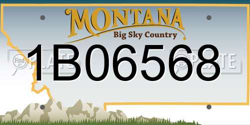 1B06568 Montana License Plate