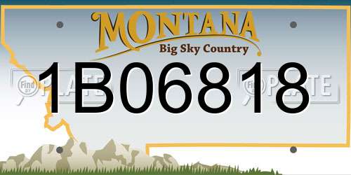 1B06818 Montana License Plate