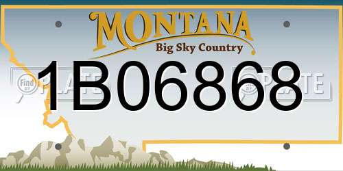 1B06868 Montana License Plate