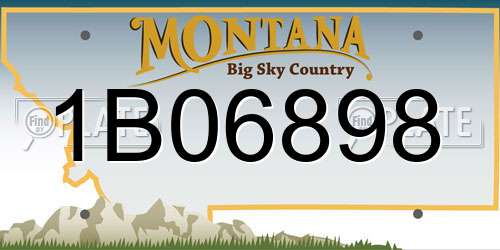 1B06898 Montana License Plate