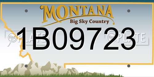 1B09723 Montana License Plate