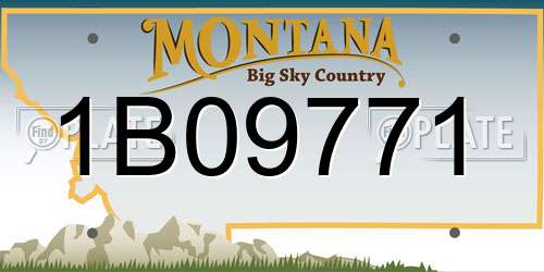 1B09771 Montana License Plate
