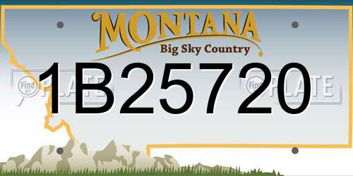 1B25720 Montana License Plate