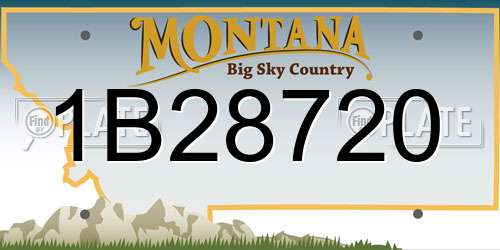 1B28720 Montana License Plate