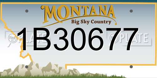 1B30677 Montana License Plate