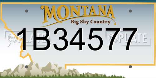 1B34577 Montana License Plate