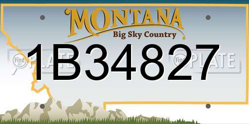 1B34827 Montana License Plate
